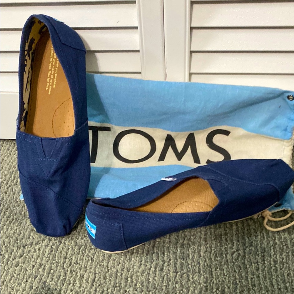 Toms Navy Blue Casual Slip-Ons